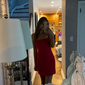 Red cotton dress